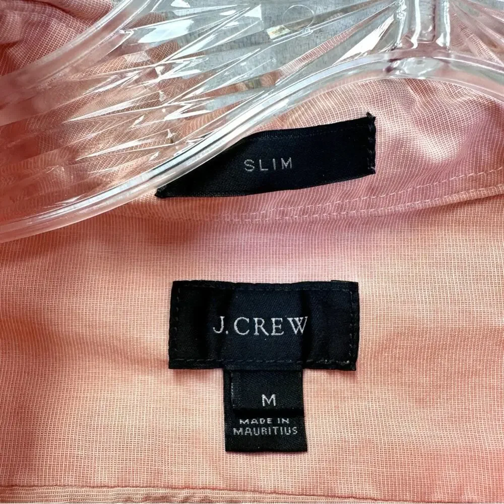 J. Crew lot of 3 men's button down long sleeve red/orange shirts size‎ Medium